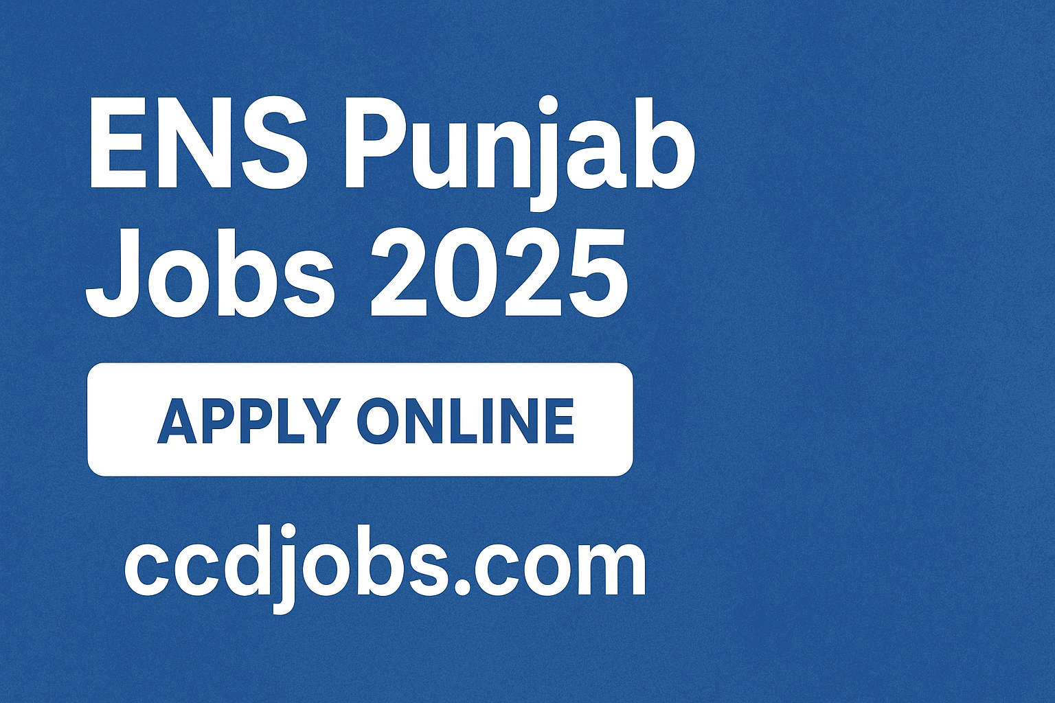 ENS Punjab Jobs Vacancies 2025 | Online Apply