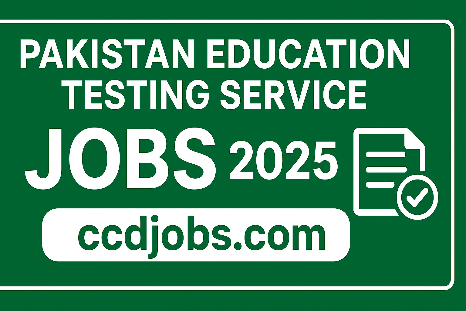 Pakistan Education Testing Service Jobs 2025 - Apply Online